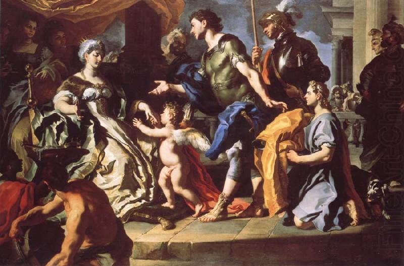 Francesco Solimena Dido Receiving Aeneas and Cupid Disguised as Ascanius oil painting picture